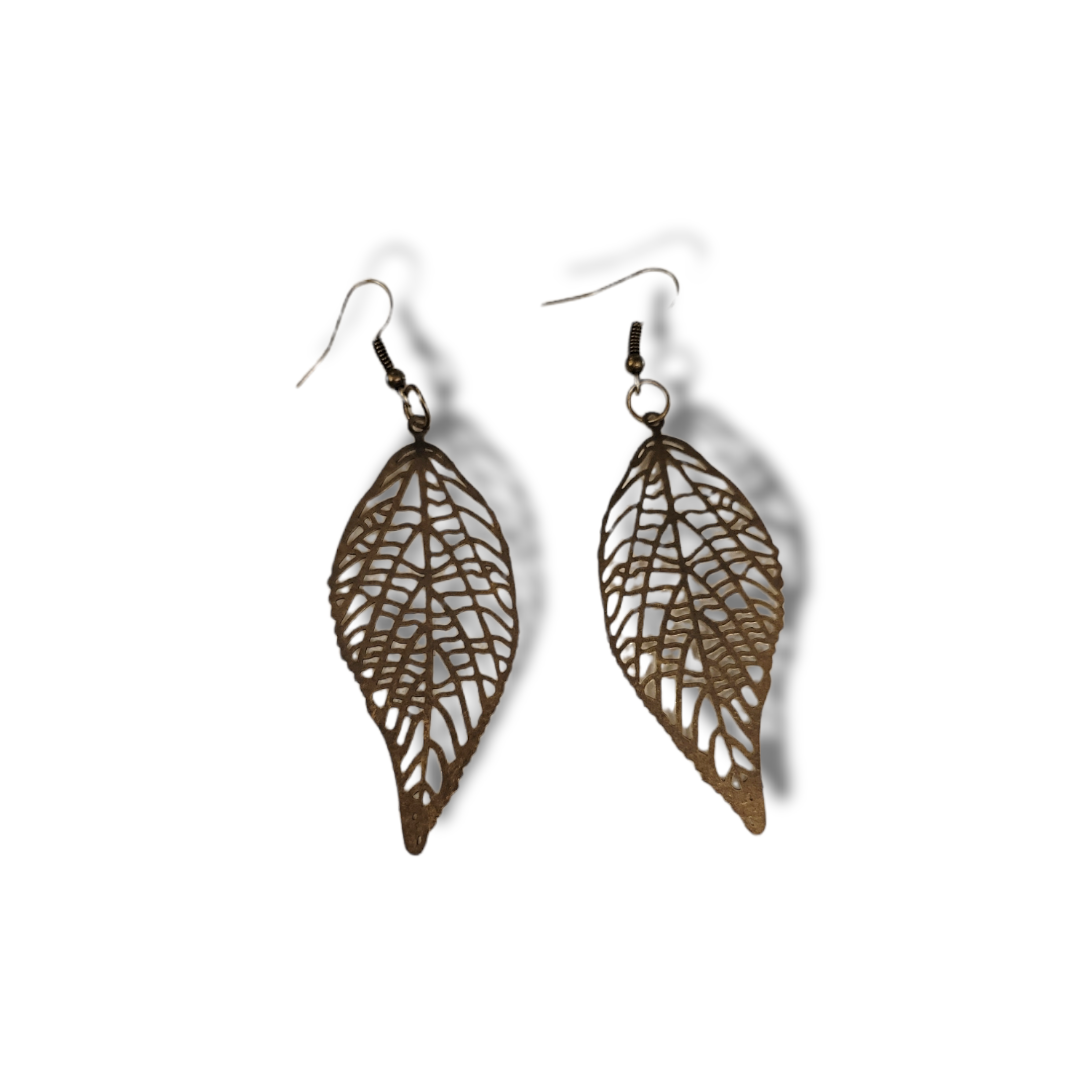 Leaf earrings (Brass)