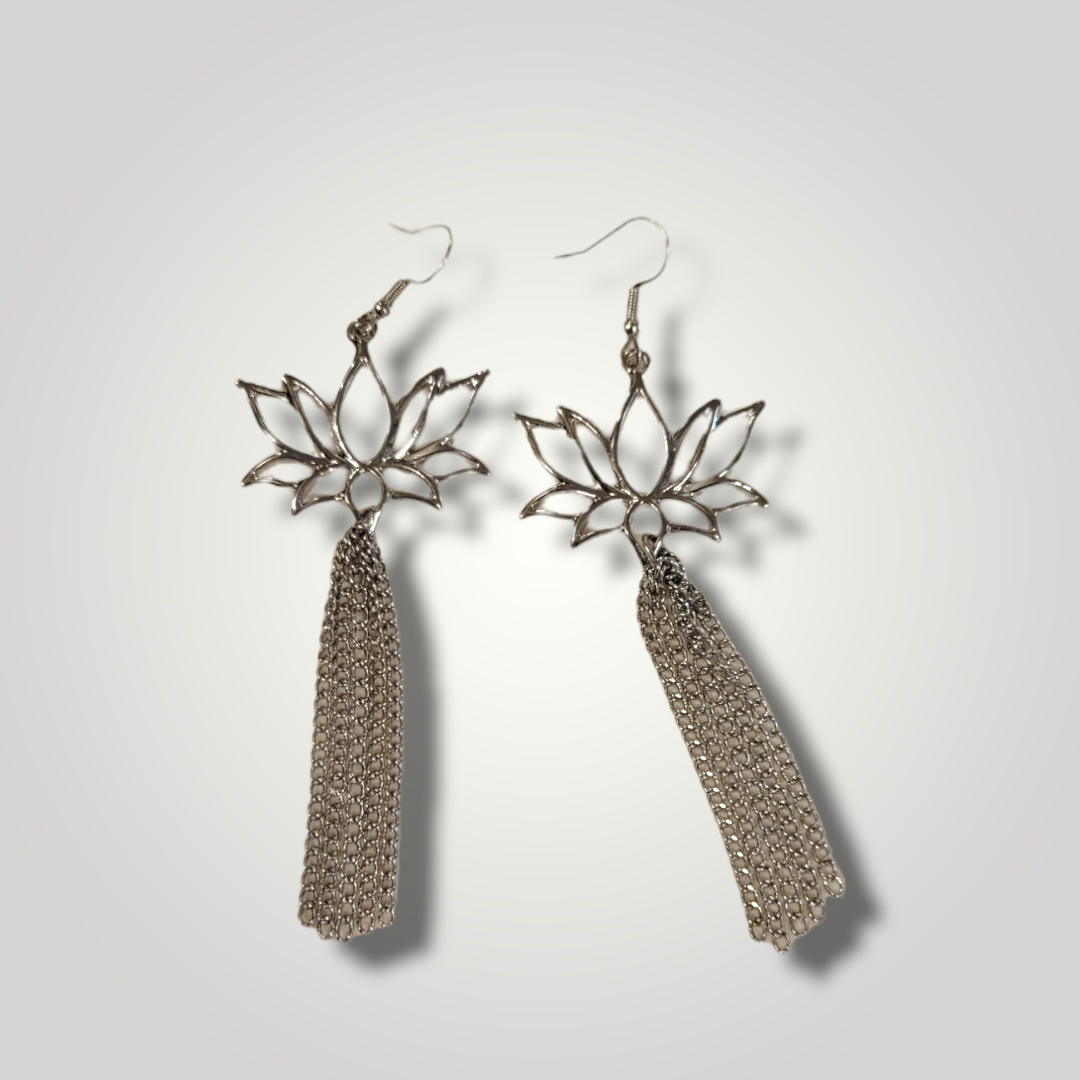 Lotus earrings (Silver)