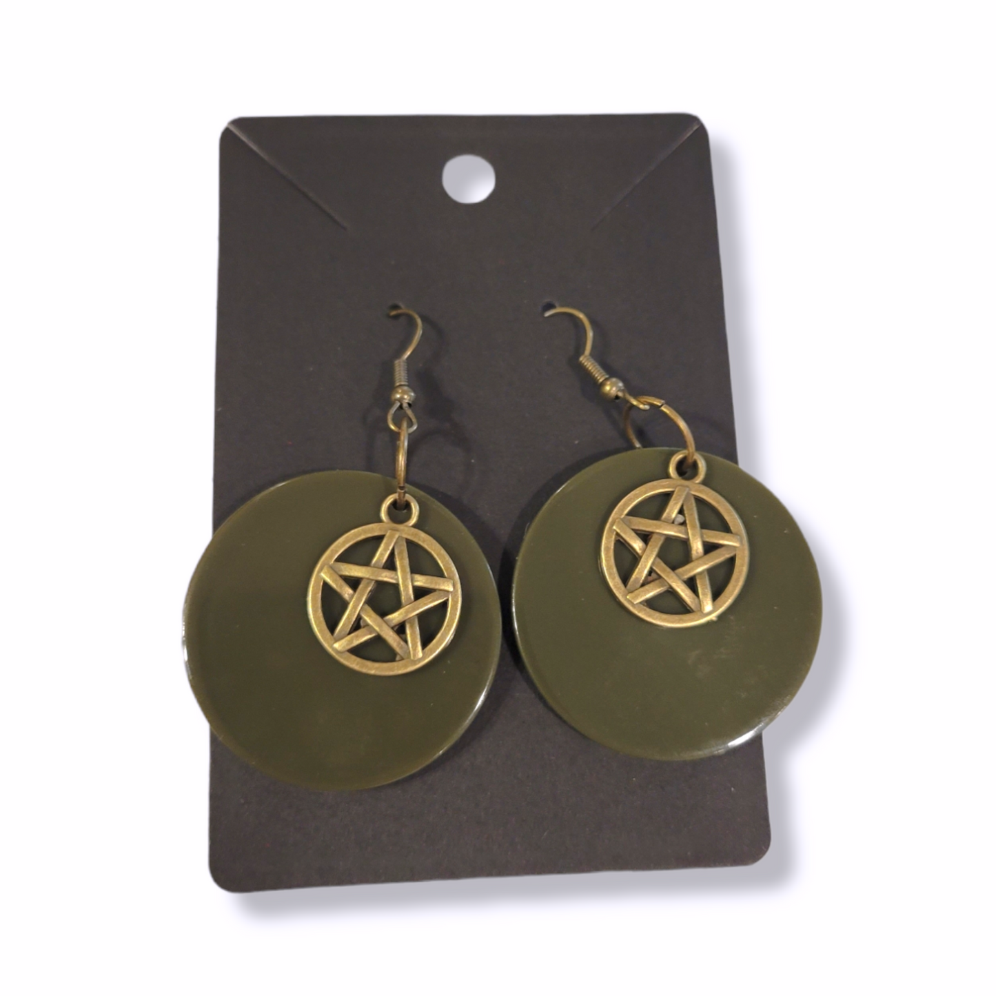 Full Moon Pentacle earrings