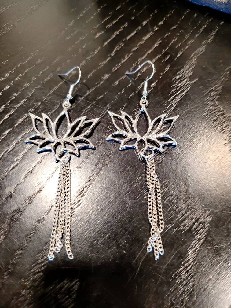 Lotus flower Healing Spiritual earrings