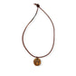woodburned Acorn leather necklace pagan