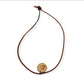 woodburned Acorn leather necklace pagan