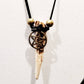 Pentacle Deer Antler tip necklace Witch Pagan Jewelry